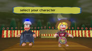 Select character option after unlocking Pink Monkey