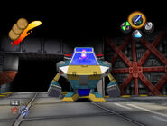 A Robochimp preparing to charge at Spike