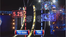 Ninja Israel 2's Warped Wall (right, 4.25 meter) and Mega Wall (left, 5