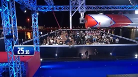 A competitor attempting the Inclined Cylinder 