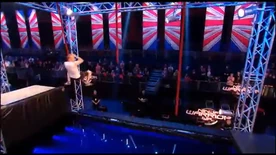 Ninja Warrior UK 1's Rope Junction (lateral view)