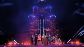 's Rope Climb on the new Final Stage (Mount Midoriyama) tower.