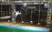 Yamamoto Shingo attempting Hang Move in SASUKE 3