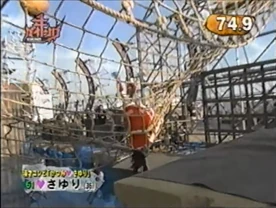  flipped over the net and fell dangerously to the water on Castaway in 