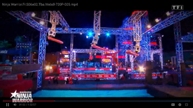 Ninja Warrior France 5's Grim Sweeper (side view)