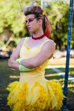 Jessie Graff in her Chicken Costume from the live action chicken fight- 2013-08-24 19-14