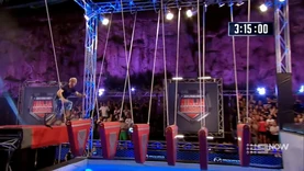 Australian Ninja Warrior 2's Broken Bridge (side view)