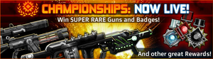 Championships banner featuring the CM X-1 Furie