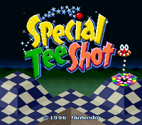 The title screen for Special Tee Shot