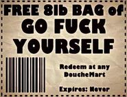 Go fuck yourself coupon