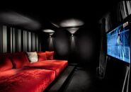 Black and Red Media Room