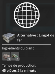 Lingot de fer alternatif