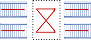 Schematic of a 2-to-2 belt balancer