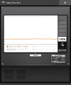 A power graph, with power consumption below power capacity.