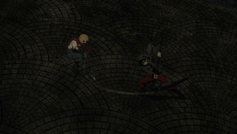 Zack attacking Eddie.