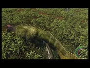 Dakotaraptor attacking an Anatosaurus