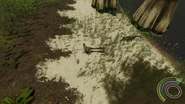 Borealosuchus stalking a young Dakotaraptor