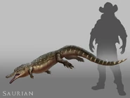 Champsosaurus concept art