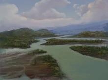 Concept art of flooding in the Hell Creek formation.