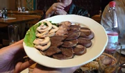 Horse meat platter - kazy is on the right