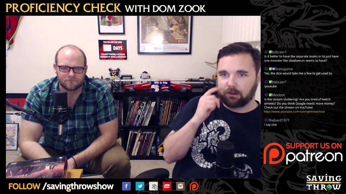 Dom and guest David Crennen (Proficiency Check episode) Saving Throw
