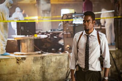 Zeke at the crime scene of Fitch's death