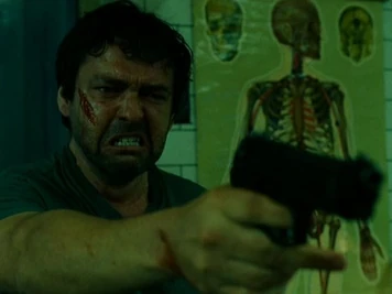 Jeff tries to shoot Jigsaw