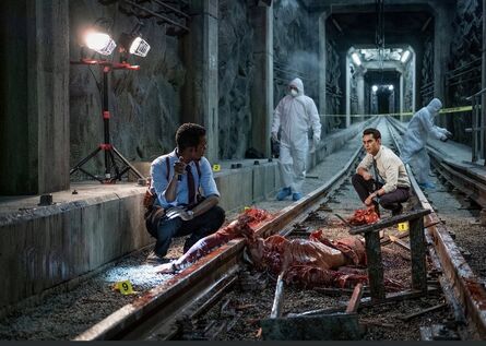 Zeke and William at the crime scene