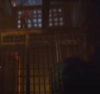 Barry throws a Molotov cocktail at Michael.