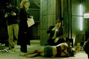 Kerry and Eric at the crime scene