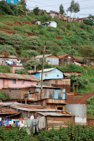 Kenyan Town on a Hillside