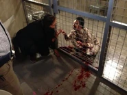 Director Ava DuVernay giving direction to guest star Khandi Alexander.
