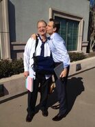 Jeff Perry & Tony Goldwyn on location for filming.