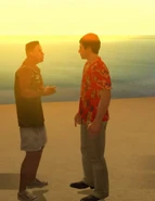 Benjamin and Tony on South Beach.