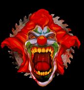 Maske eines Horror-Clowns