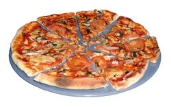 Geschnittene Pizza