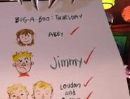 Jimmy on Bug-A-Boo list