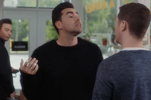 Antonio briefly appearing in the background in "Rock On!"