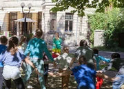 Die Einsteiner verabschieden Alva mit einem Haka-Tanz