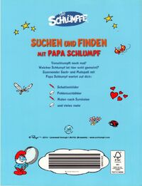 Die Schlümpfe CompactVerlag Suchen und Finden mit Papa Schlumpf rear