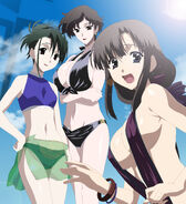 Youko, Mai, and Manami in bikinis