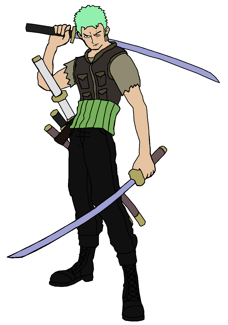 Zoro holding sword PNG Image