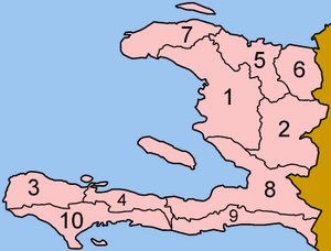 Haiti departments numbered