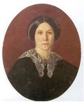 И. И. Липин. Портрет А. А. Брюлловой (1859)