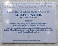 Gedenktafel Ehrenbergstr 33 (Dahl) Albert Einstein