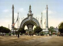 Grand entrance, Exposition Universal, 1900, Paris, France