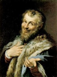 Democritus by Agostino Carracci