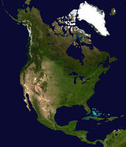 North America satellite globe