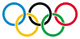 Olympic rings with white rims