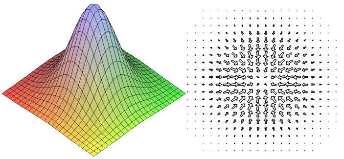 Градиент математика. Математическая визуализация. Градиент векторного поля. Математический градиент. Визуализация векторных полей.